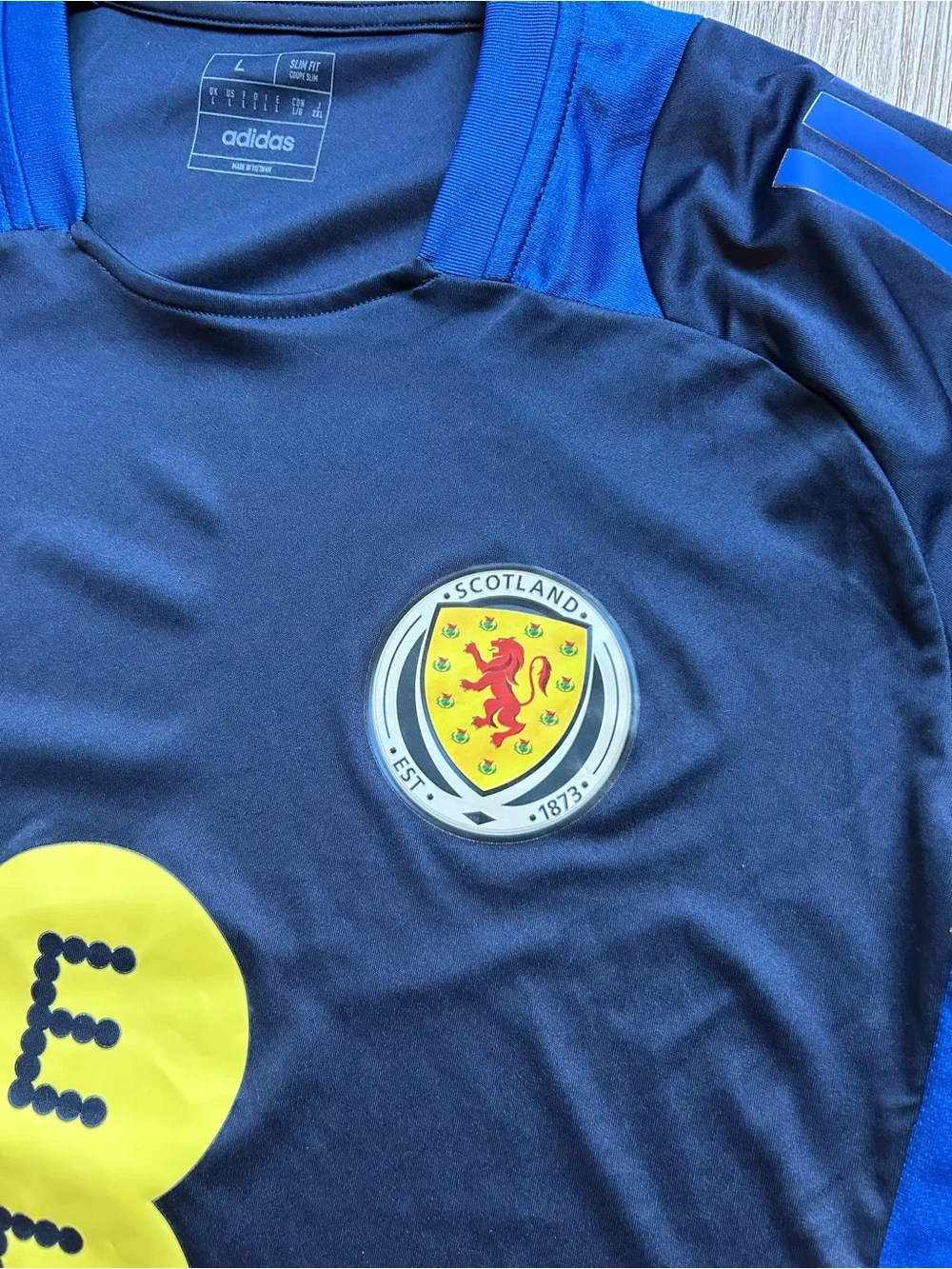 Adidas Scotland National Team Soccer Training Jersey Sz Large 2023 Shirt